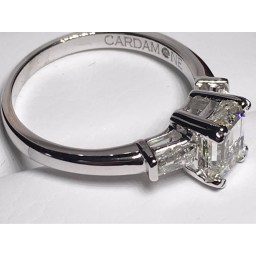 2.45 carat custom platinum engagement ring