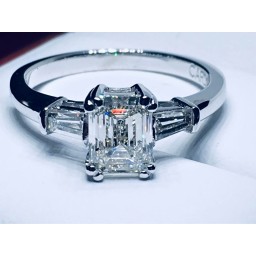 2.45 carat custom platinum engagement ring