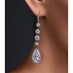 Earrings featuring two extraordinary pear-shaped diamonds—8.36ct and 8.02ct