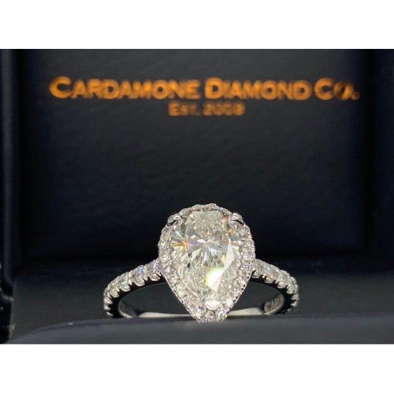 2.11 carat Gia custom platinum engagement ring