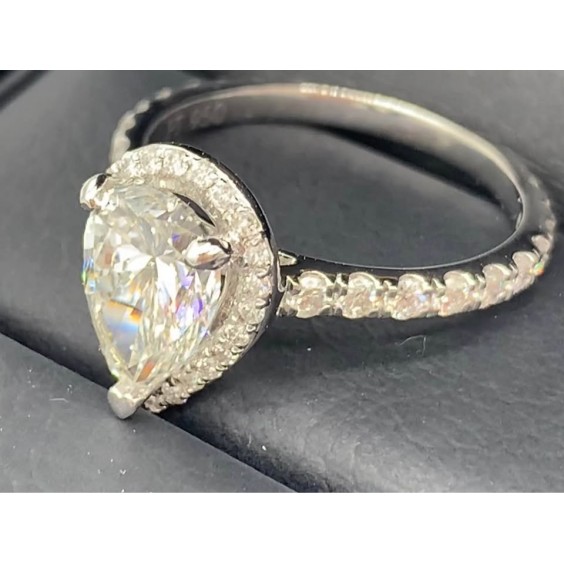 2.11 carat Gia custom platinum engagement ring