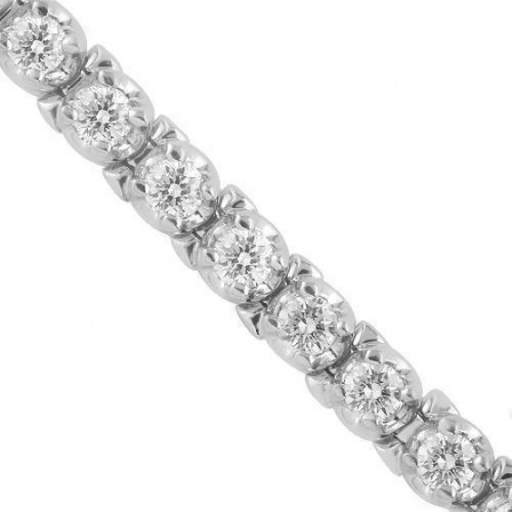 14K Gold Lab Diamond Tennis Bracelet 3 MM 4.4 CTW